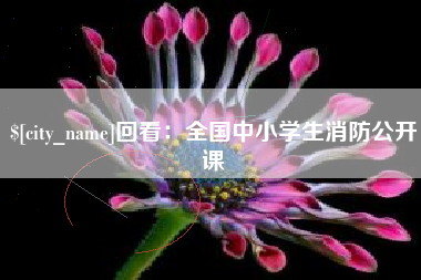 滁州回看：全国中小学生消防公开课