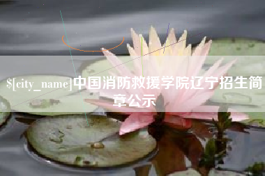 滁州中国消防救援学院辽宁招生简章公示