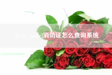 滁州消防证怎么查询系统