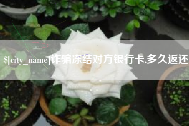 滁州诈骗冻结对方银行卡,多久返还