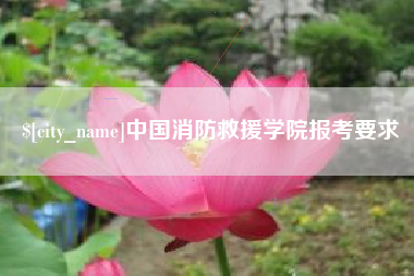 滁州中国消防救援学院报考要求