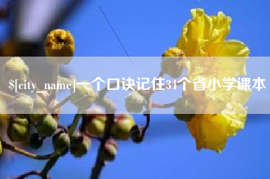 滁州一个口诀记住34个省小学课本