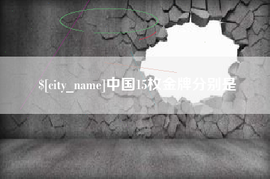 滁州中国15枚金牌分别是