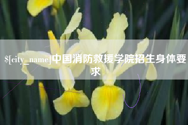 滁州中国消防救援学院招生身体要求