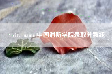 滁州中国消防学院录取分数线