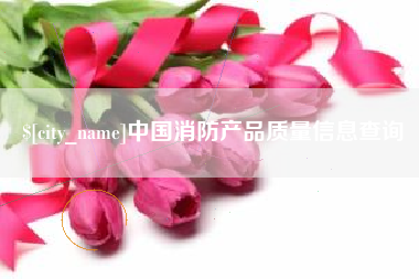 滁州中国消防产品质量信息查询