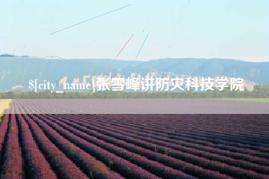 滁州张雪峰讲防灾科技学院