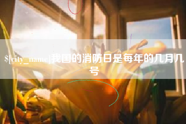 滁州我国的消防日是每年的几月几号