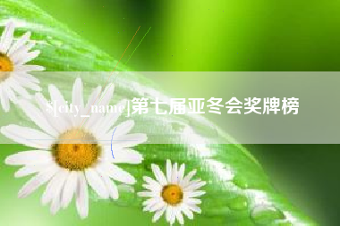 滁州第七届亚冬会奖牌榜
