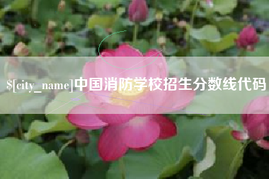 滁州中国消防学校招生分数线代码