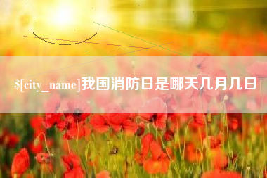 滁州我国消防日是哪天几月几日