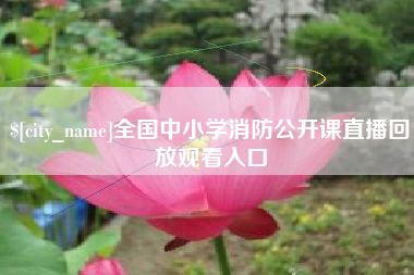 滁州全国中小学消防公开课直播回放观看入口