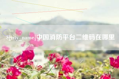 滁州中国消防平台二维码在哪里