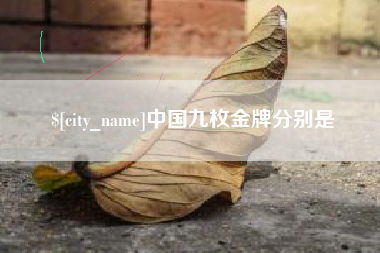 滁州中国九枚金牌分别是