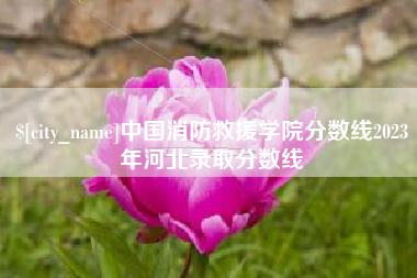 滁州中国消防救援学院分数线2023年河北录取分数线