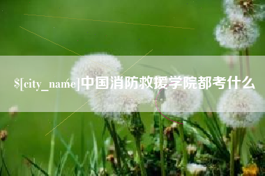 滁州中国消防救援学院都考什么