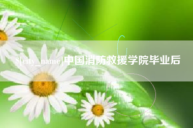 滁州中国消防救援学院毕业后