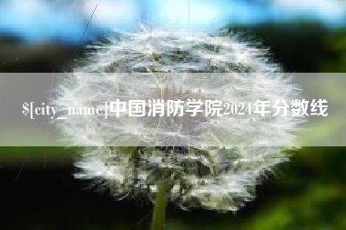 滁州中国消防学院2024年分数线