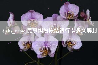 滁州民事纠纷冻结银行卡多久解封