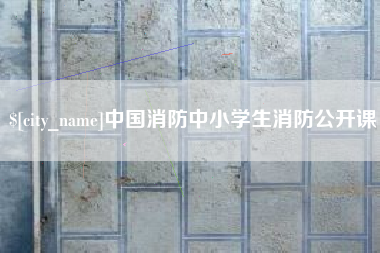 滁州中国消防中小学生消防公开课