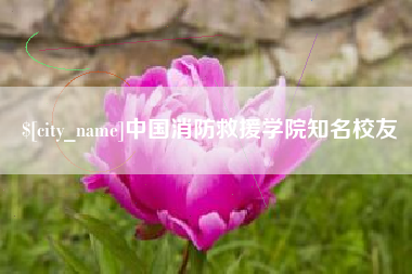 滁州中国消防救援学院知名校友
