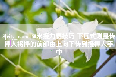 滁州60米接力赛技巧-下压式则是传棒人将棒的前部由上向下传到接棒人手中