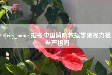滁州报考中国消防救援学院视力检查严格吗