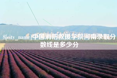 滁州中国消防救援学院河南录取分数线是多少分