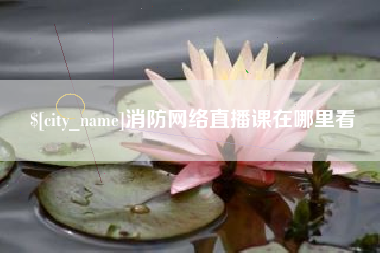 滁州消防网络直播课在哪里看