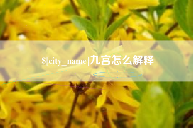 滁州九宫怎么解释