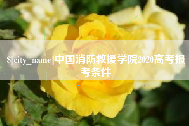 滁州中国消防救援学院2020高考报考条件