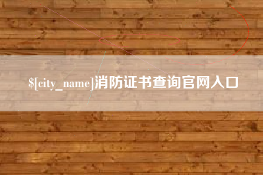 滁州消防证书查询官网入口