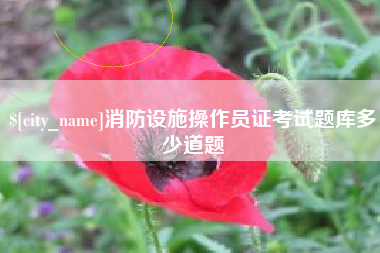 滁州消防设施操作员证考试题库多少道题