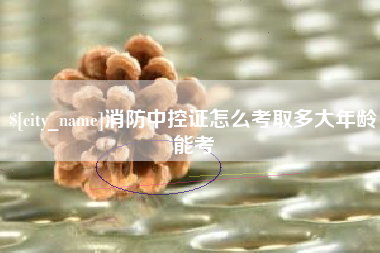 滁州消防中控证怎么考取多大年龄能考